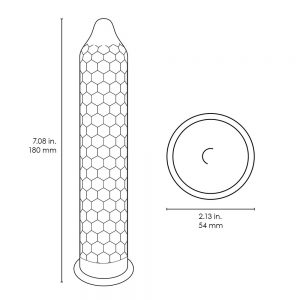 Juguetes sexuales para parejas - Packs de preservativos - Preservativos Lelo Hex tamaño