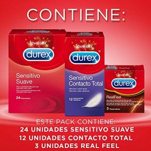 Juguetes sexuales para parejas - Packs de preservativos - Preservativos Pack sensitivo de Durex con 39 unidades