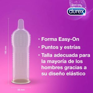 Preservativos para parejas - Preservativos con estrías, puntos, texturas y estríados - Preservativos con estrias para parejas Mutual Climax de Durex