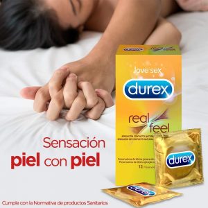 Preservativos sin látex - Preservativos Durex - Condones Durex sin látex Real feel