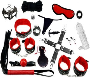 Set de productos para BDSM - Productos sexuales para parejas - Set básico de 18 piezas de BDSM