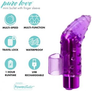 Juguetes sexuales de fundas para dedos - Funda sexual vibradora Pure Love