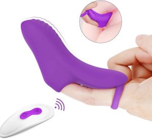 Juguetes sexuales de fundas para dedos - Vibradores de dedo básicos con mando